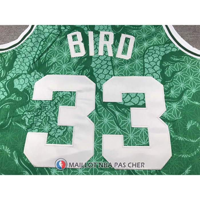 Maillot Boston Celtics Larry Bird NO 33 Asian Heritage Throwback 1985-86 Vert
